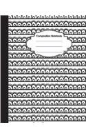 Composition Notebook: Black & White Abstract Pattern Cover: College Ruled School Notebooks, Subject Daily Journal Notebook: 120 Lined Pages (8 x 10 in.)