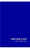 One Line A Day Journal: 5 Year Journal One Line A Day, One Line A Day A Five Year Memory Book, Five Year Diary, One Line A Day Notebook, Minimalist Blue Cover(16 One Line a Day Journal)