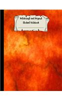Witchcraft and Wizard Student Notebook: 7.44 X 9.69 Wide Ruled Paper for Birthday, Christmas, Back to School Journal Unique Composition Book Gift for Friend, Family, Teacher, Student, Magi