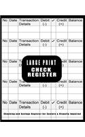 Large Print Check Register