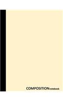 Composition Notebook: 100 Pages, 8.5 x 11 inches, Wide Ruled Notebook, Pastel Yellow cover