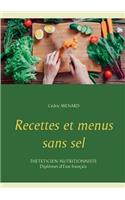 Recettes et menus sans sel
