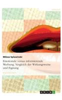 Emotionale versus informierende Werbung. Vergleich der Wirkungsweise und Eignung