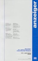 Anzeiger Der Philosophisch-Historischen Klasse Der Osterreichischen Akademie Der Wissenschaften