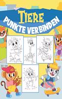 Punkte Verbinden Tiere: Für Kinder 4-8 Jahre