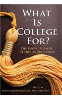 What Is College For? The Public Purpose of Higher Education