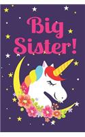 Big Sister: This unicorn draw and write journal / new big sister unicorn journal /this big sister gift for little girls