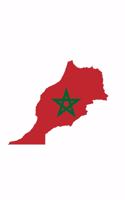 Flag of Morocco Overlaid on the Moroccan Map Journal: Take Notes, Write Down Memories in this 150 Page Lined Journal