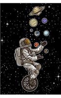 Astronaut Juggles Planets On A Unicycle