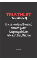 Notebook: Triathlon Notebook / Diary / Journal with 120 Blank Lined Pages Large Women, Girl, Man, Family