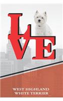 West Highland White Terrier: Dog Love Park Isometric Dot Paper Notebook Book Is 120 Pages 6x9