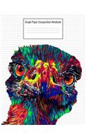 Graph Paper Composition Notebook: Quad Ruled 5 Squares Per Inch, 110 Pages, Ostrich Bird Cover, 8.5 X 11 Inches / 21.59 X 27.94 CM