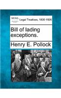 Bill of Lading Exceptions.: (English)