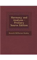Harmony and Analysis