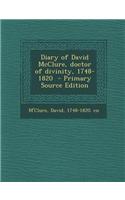 Diary of David McClure, Doctor of Divinity, 1748-1820