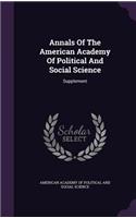 Annals Of The American Academy Of Political And Social Science