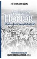 As Unto Honor