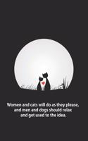 Women and cats will do as they please, and men and dogs should relax and get used to the idea.
