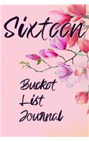 Sixteen Bucket List Journal