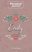 Emily Notebook Journal Personal Diary Personalized Name 120 pages Lined (6x9 inches) (15x23cm)