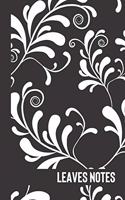 leaves notes: small lined Rose Notebook / Travel Journal to write in (6'' x 9'') 120 pages