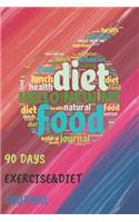 Hello New Me 90 Days Exercise & Diet Journal: 3 Months Food Journal And Fitness Tracker ( Keep Record Daily Track Eating, Habits, Activity, Set Diet For Reduce Loss Weight )(2 Get Fit)