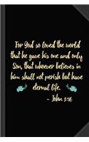 John 316 Bible Verse Journal Notebook: Blank Lined Ruled for Writing 6x9 120 Pages