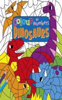 COLOUR BY NUMBERS DINOSAURS