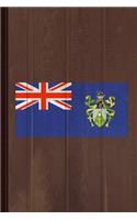 Pitcairn Islands Flag Journal Notebook: Blank Lined Ruled for Writing 6x9 110 Pages