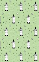 Journal Notebook Cute Little Unicorns Pattern 3: 110 Page Plain Blank Journal For Drawing, Writing, Doodling In Portable 6 x 9 Size.(35 Wordworthy Series Unlined)