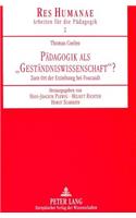 Paedagogik ALS «Gestaendniswissenschaft»?