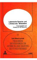 Philologische Untersuchungen Zum Rithmus in Laude Saluatoris Des Petrus Venerabilis