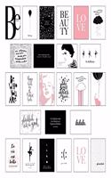 Schones Postkarten Set mit 25 modernen und stylishen Postkarten zum Dekorieren oder Verschenken. Feminine Bilder, Spruche und Statements fur Frauen. Hochwertige Spruchkarten in dekorativer Box.