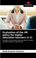 Evaluation of the HR policy for higher education teachers in CI