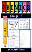 PHONICS Group 5 (z, w, ng, v, oo, OO): (5 Phonics)