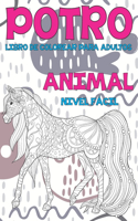 Libro de colorear para adultos - Nivel fácil - Animal - Potro