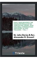 The Complete Poems of Sir John Davies