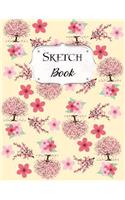 Sketch Book: Cherry Blossom Sketchbook Scetchpad for Drawing or Doodling Notebook Pad for Creative Artists Floral Flowers #5