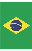 Brazil Flag Notebook - Brazilian Flag Book - Brazil Travel Journal