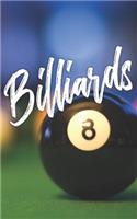 Billiards: Notebook of Pool Table Diagrams for practice and drills. Billiards Training Journal