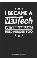 Veterinarian Notebook: Blank Log Book For Veterinarian Or Vet Technician: Vet Medicine Journal - I Became A Vet Tech Gift