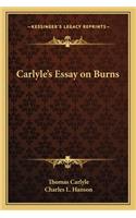 Carlyle's Essay on Burns