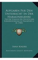 Aufgaben Fur Den Unterricht In Der Harmonielehre