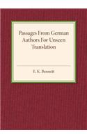 Passages from German Authors for Unseen Translation