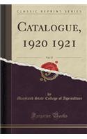 Catalogue, 1920 1921, Vol. 17 (Classic Reprint)