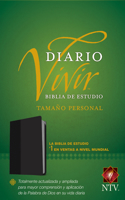 Biblia de Estudio del Diario Vivir Ntv, Tamaño Personal (Letra Roja, Sentipiel, Negro)