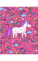 Reading Log: Perfect Gifts For Girls / Reading Journal For Book Lovers / Reading Notebook Spacious Record Pages, Softback, Large Size, Magic Unicorn Cover(1 Cute Unicorn Reading Log for Kids)