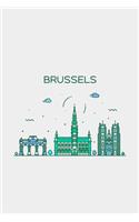 Brussels Minimalist Travel Notebook [Lined] [6x9] [110 pages]