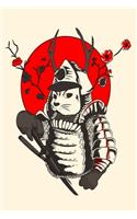 Notebook: Blood Moon Kawaii Cat Ninja College Ruled Lined Journal Book - 110 pages 6" x 9"
