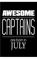 Awesome Captains Are Born In July: US Military Chief Officer Birthday Gift Notebook